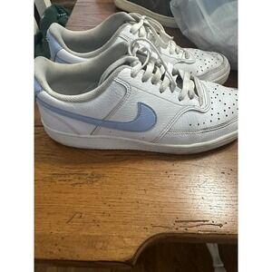 nike air force with light blue nike symbol women's 10